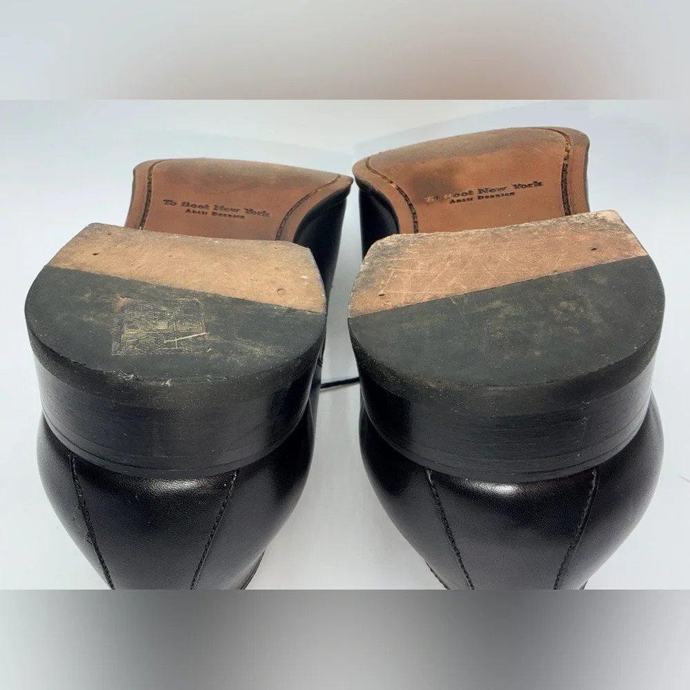 To Boot New York Adam Derrick Declan Black Leather Derby Dress Shoes 12D Italy
